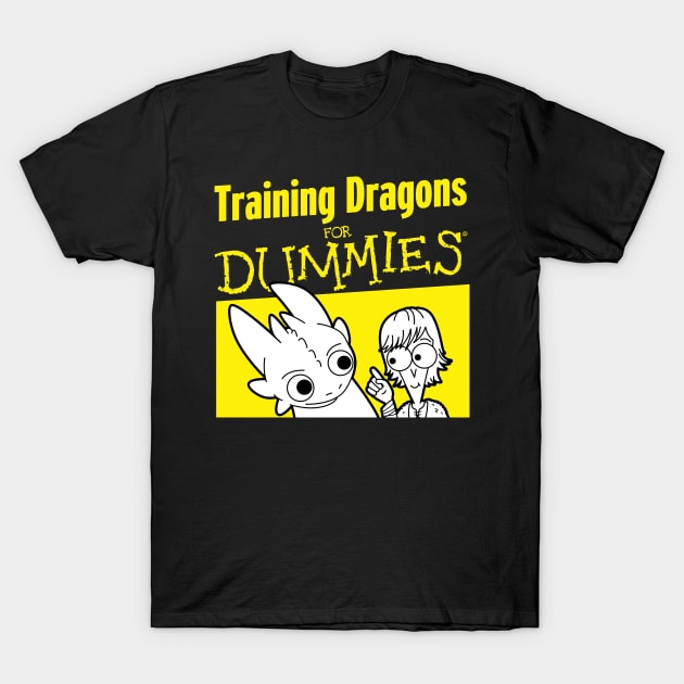 Funny Toothless Dragon Training Book Lover Mashup Parody T-Shirt by BoggsNicolas